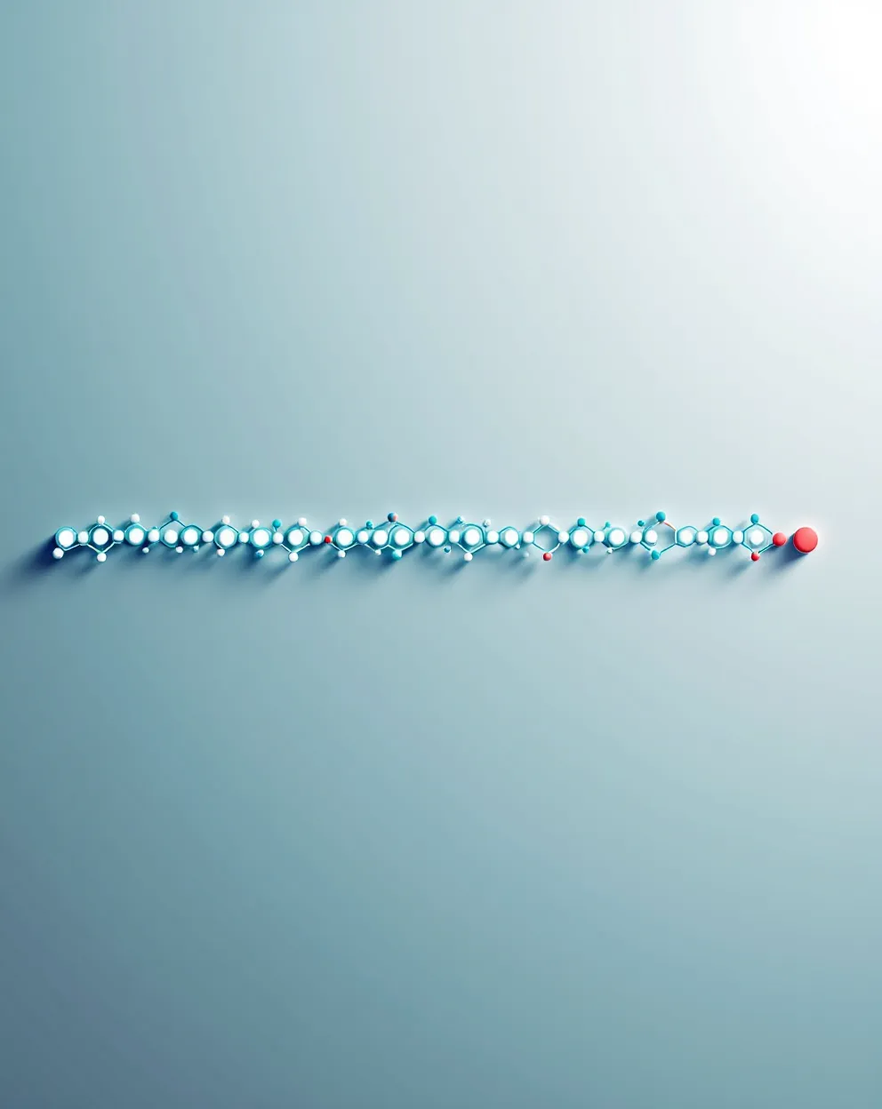 Platform-overview illustration of the 30-amino-acid CJC-1295 chain with four substituted residues highlighted in solid teal and a coral DAC moiety at one terminus